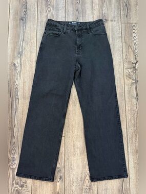 Hollister Ultra High Rise Dad Jeans Black Denim Vintage Stretch 27 Short